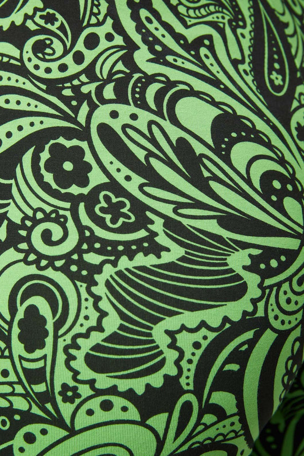 Dangerfield - Acid Paisley Jersey Flares - green-black