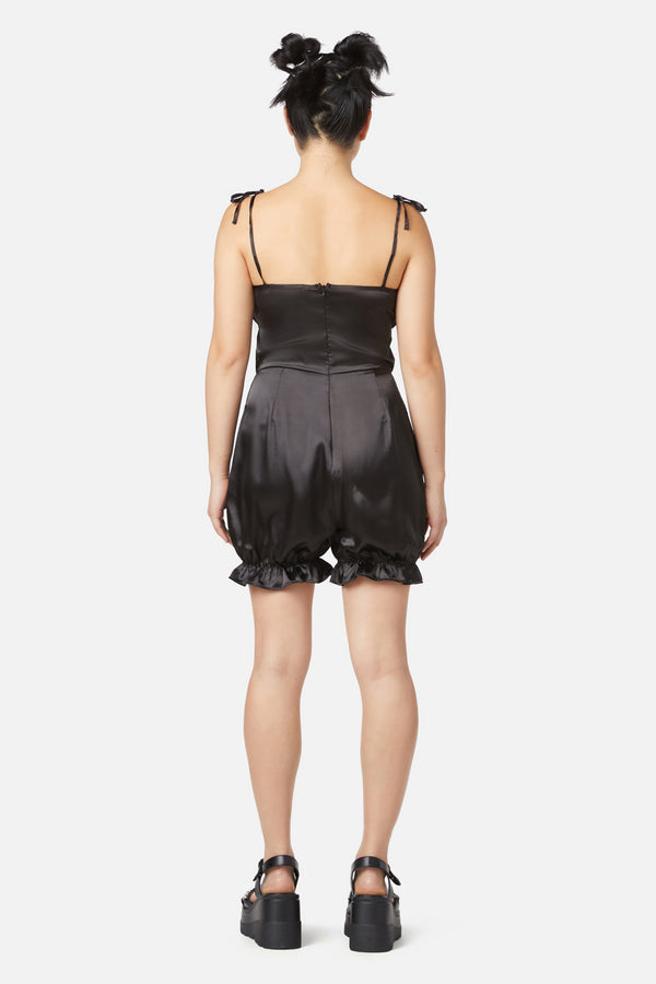 Dangerfield - Gathered Panels Playsuit - black