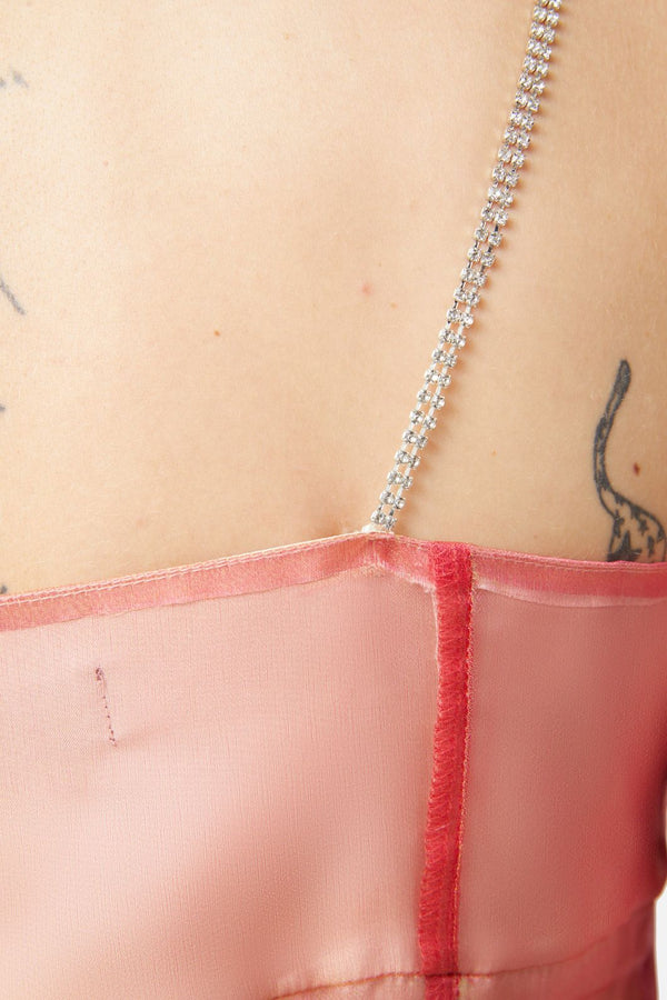 Dangerfield - Holographic Sheer Dress - orange