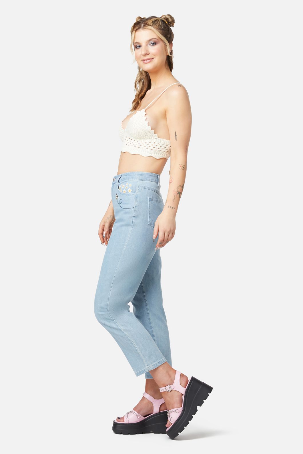 Dangerfield - Farrah Crochet Bralette - cream