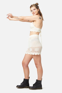 Dangerfield - Farrah Crochet Short - cream