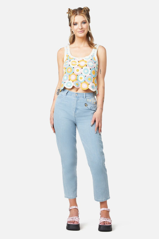 Dangerfield - Crafty Crochet Top - multi