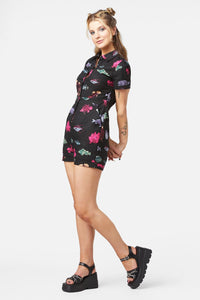 Dangerfield - Deep Sea Playsuit - black