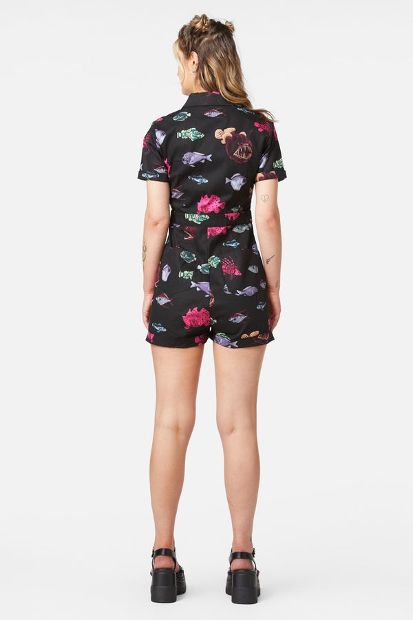 Dangerfield - Deep Sea Playsuit - black