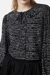 Dangerfield - Read It Again Blouse - black-white
