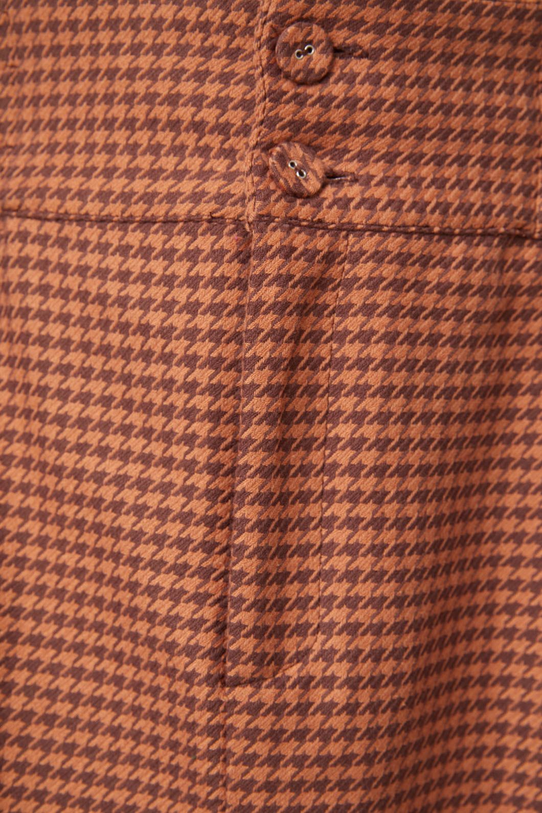 Orange houndstooth outlet skirt