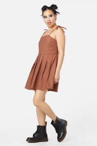 Dangerfield - Dodo Houndstooth Dress - brown