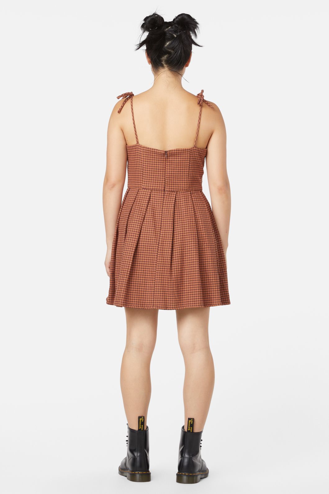 Dangerfield - Dodo Houndstooth Dress - brown