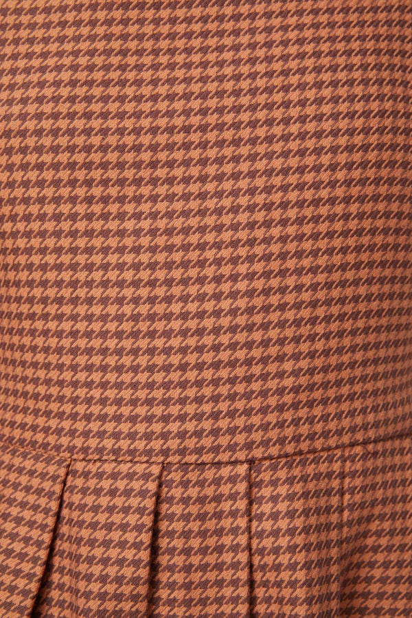 Dangerfield - Dodo Houndstooth Dress - brown