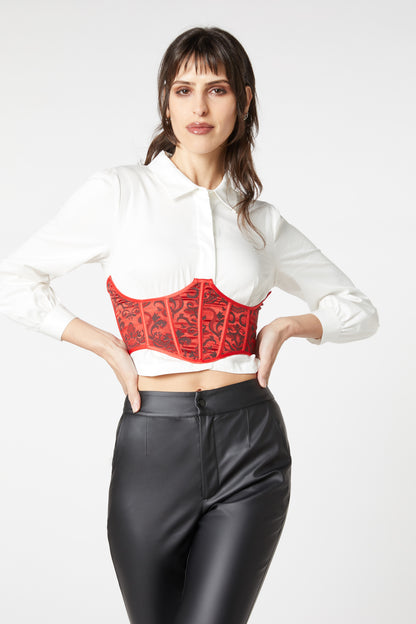 Dangerfield - Queenie Underbust Corset - red