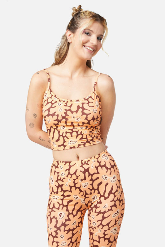 Dangerfield - Flower Frenzy Tank - brown