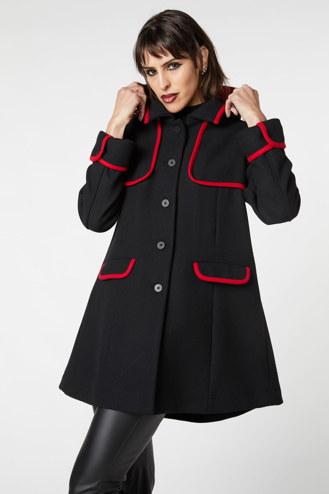 Dangerfield - Back To Yesterday Coat - black