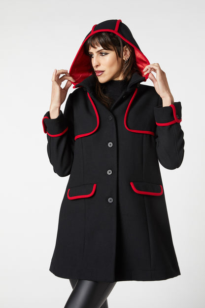 Dangerfield - Back To Yesterday Coat - black