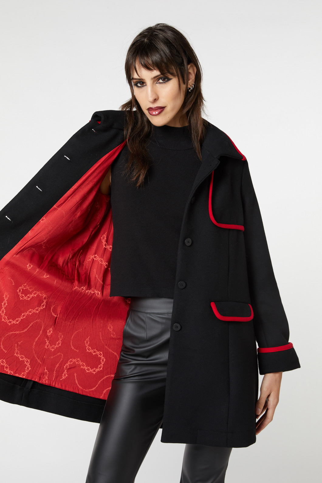 Dangerfield - Back To Yesterday Coat - black