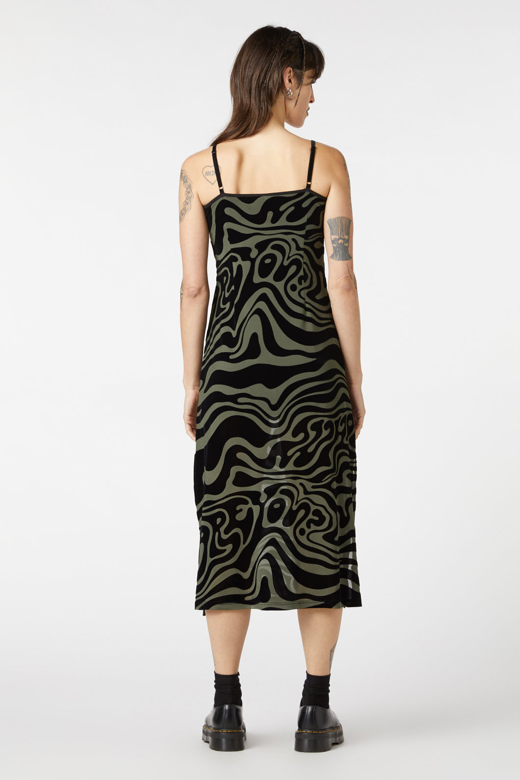 Dangerfield - Who Are You Geo Mesh Dress - black