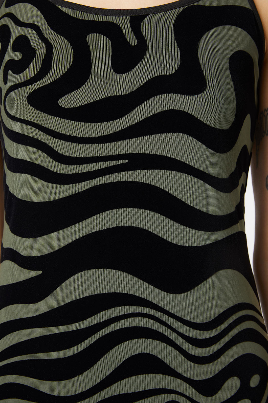 Dangerfield - Who Are You Geo Mesh Dress - black