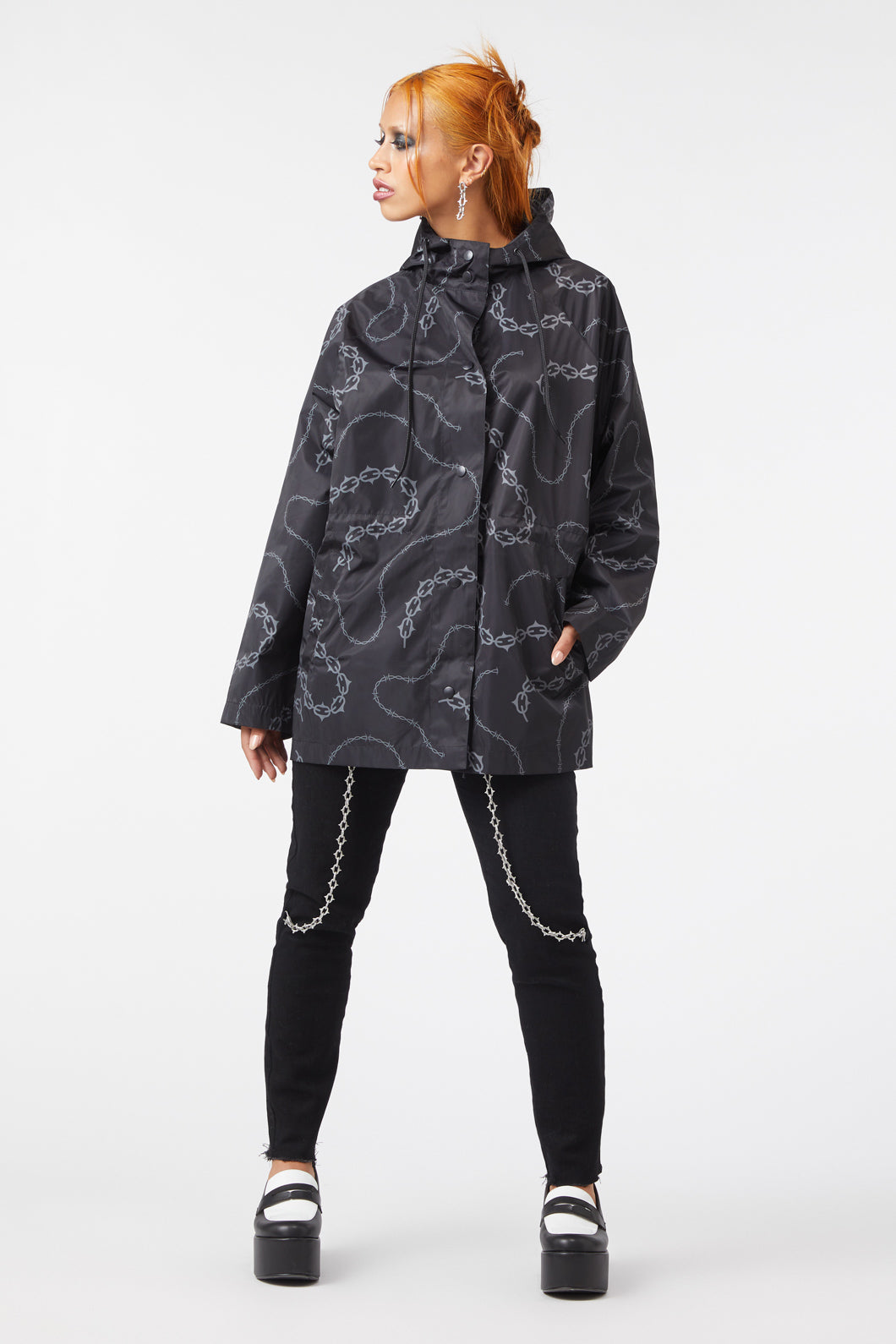 Dangerfield - Bound & Chained Raincoat - black
