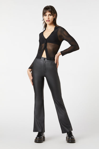 Dangerfield - Radioactive Raver Mesh Top - black