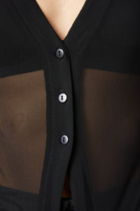 Dangerfield - Radioactive Raver Mesh Top - black