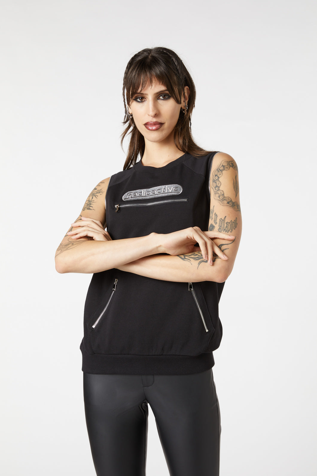 Dangerfield - Radioactive Raver Boxy Jumper - black