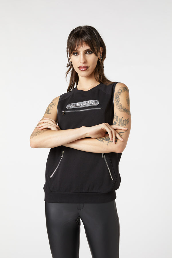 Dangerfield - Radioactive Raver Boxy Jumper - black