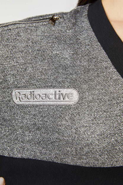 Dangerfield - Radioactive Raver Crop Cardi - black-silver