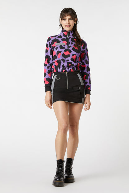 Dangerfield - Radioactive Raver Cargo Skirt - black-white