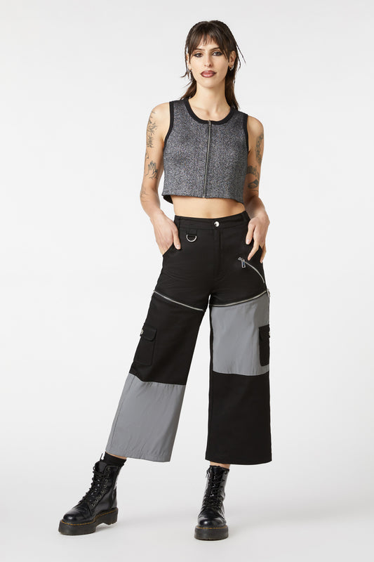 Dangerfield - Radioactive Raver Cargo Pant - black-white