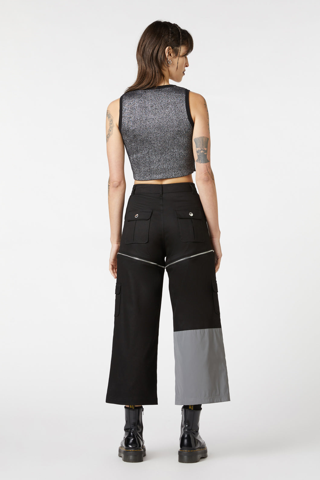 Dangerfield - Radioactive Raver Cargo Pant - black-white