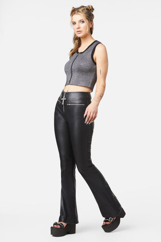 Dangerfield - Radioactive Raver Vest Top - black-silver