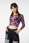 Dangerfield - Major Meow Mesh Top - multi
