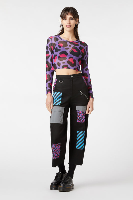 Dangerfield - Major Meow Mesh Top - multi
