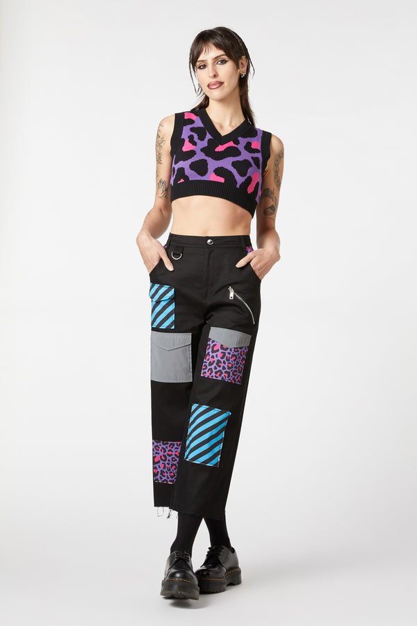 Dangerfield - Major Meow Cropped Knit - multi