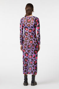 Dangerfield - Major Meow Mesh Dress - multi