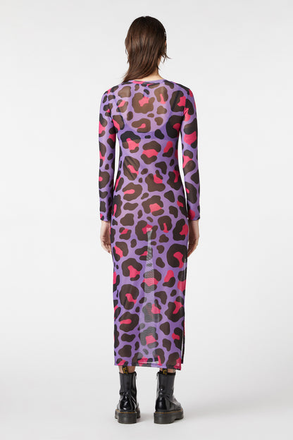 Dangerfield - Major Meow Mesh Dress - multi