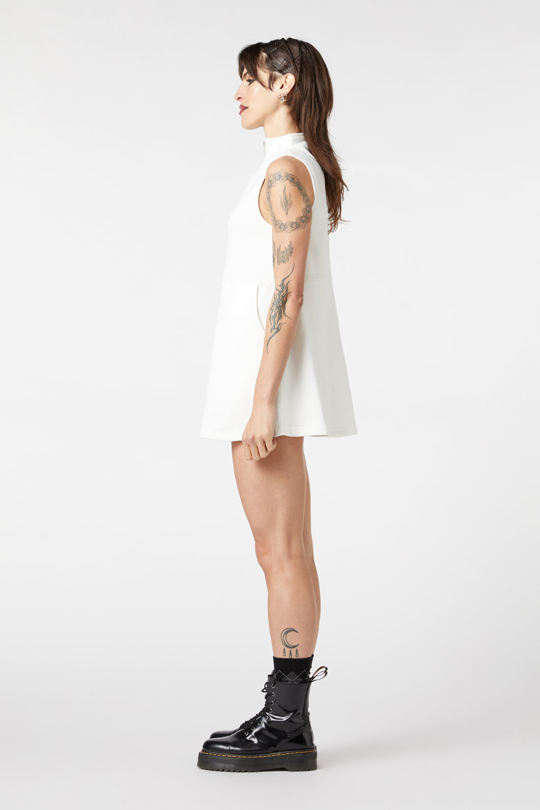 Dangerfield - On Fleece Dress - white