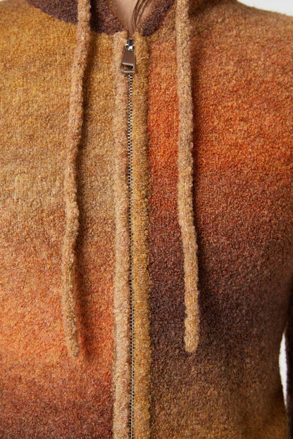 Dangerfield - Moss Zip Knit Cardi - brown