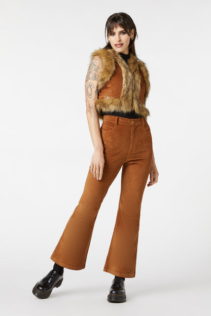 Dangerfield - Moss Cord Vest - brown