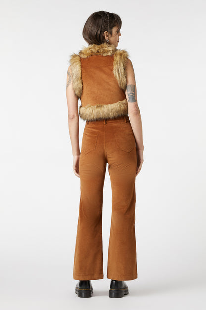 Dangerfield - Moss Cord Vest - brown