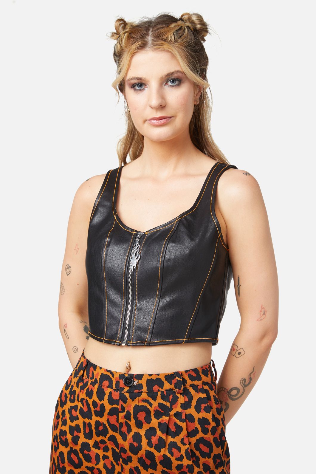 Dangerfield - Ablaze PU Corset - black