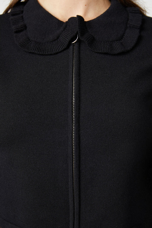 Dangerfield - Tabby Collar Cardi - black