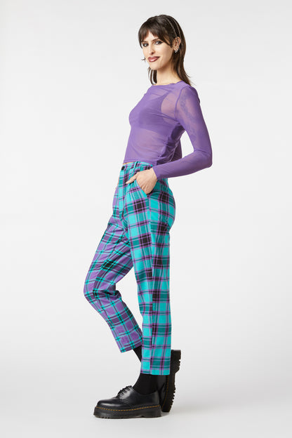 Dangerfield - Classic Plain Mesh Top - purple