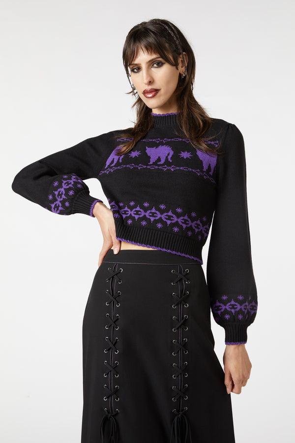 Dangerfield - You're Mad Knit Jumper - black