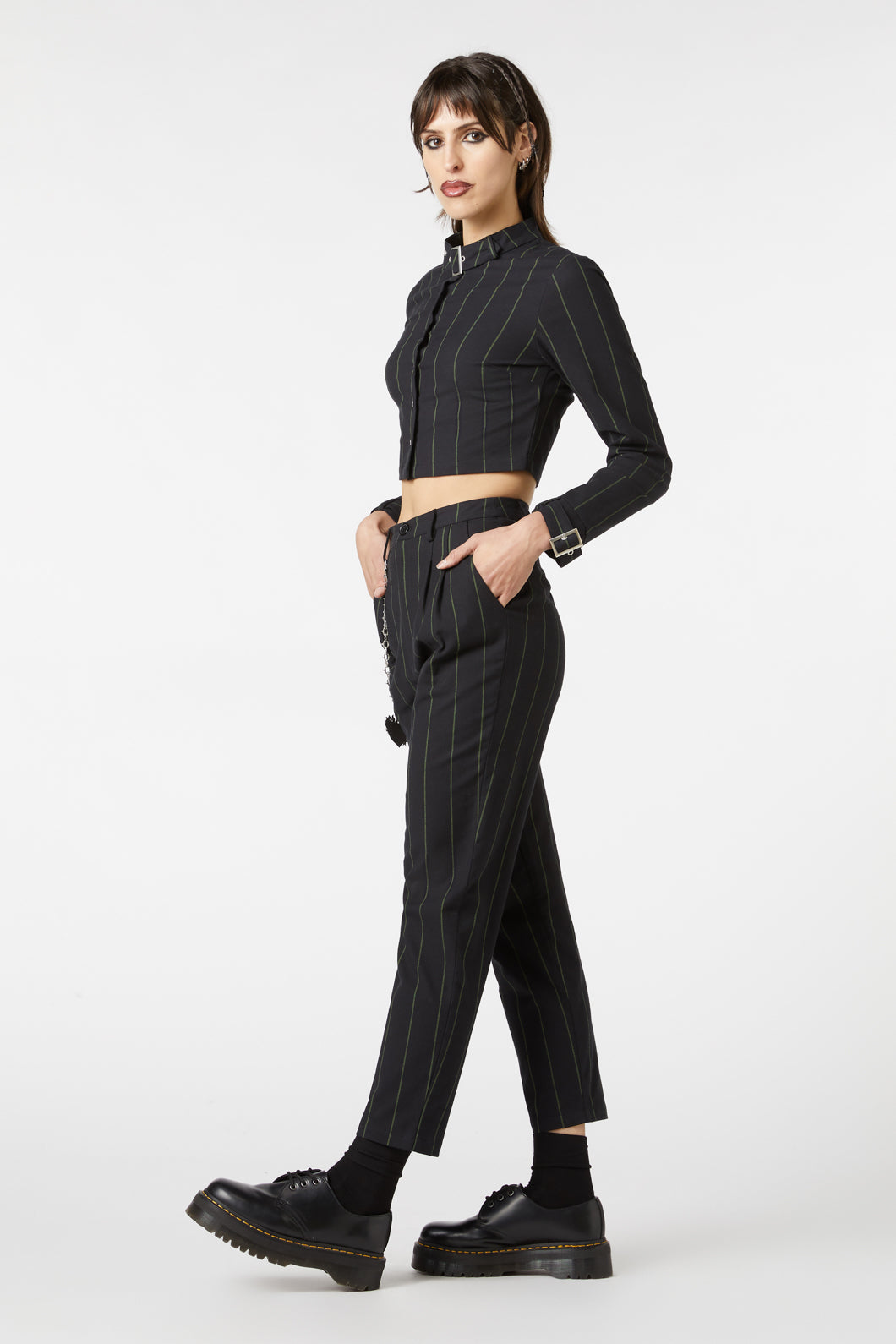 Dangerfield - Mystery Pinstripe Blouse - black