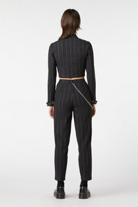 Dangerfield - Mystery Pinstripe Blouse - black