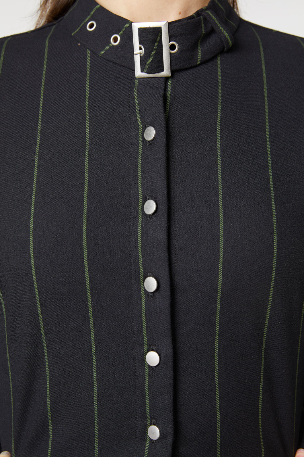 Dangerfield - Mystery Pinstripe Blouse - black