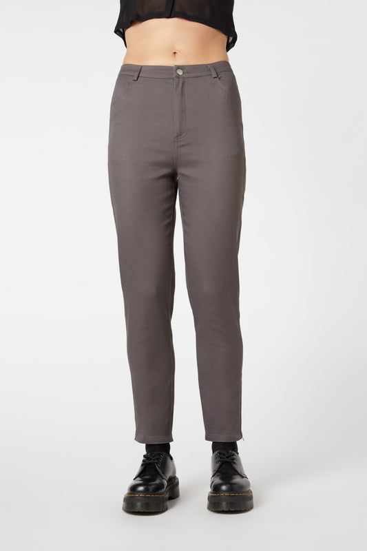 Dangerfield - Time & Date Long Line Pants - charcoal