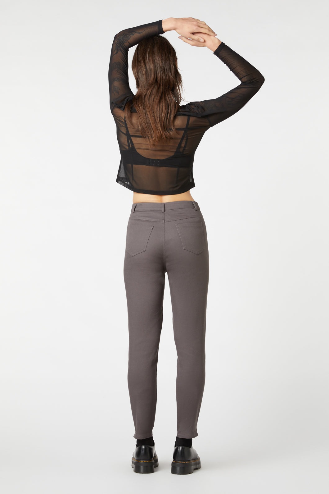 Dangerfield - Time & Date Long Line Pants - charcoal