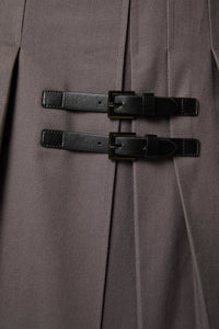Dangerfield - Time & Date Pleated Skirt - charcoal