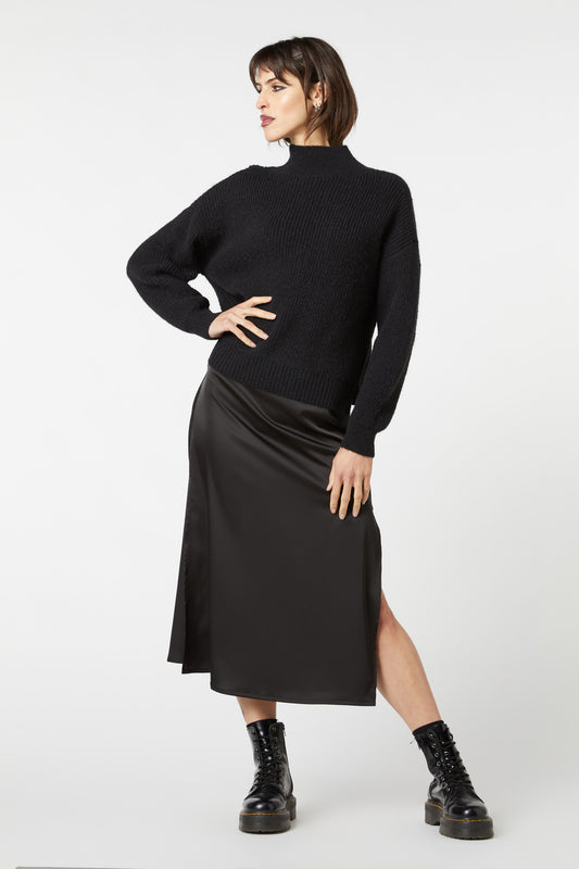 Dangerfield - Time & Date Fluffy Jumper - black